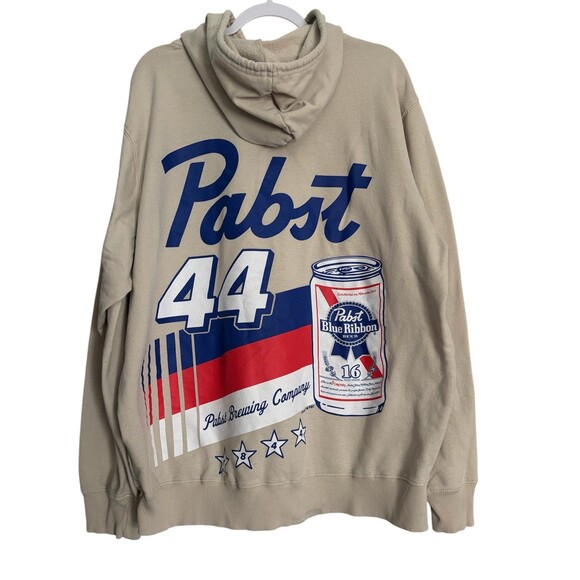 Pabst Blue Ribbon Men's Retro Hoodie Hoody PBR American Lager Beer Size XL - Picture 2 of 6